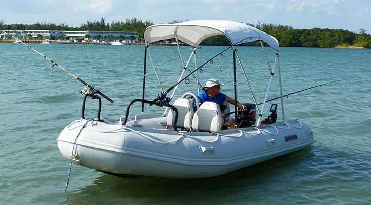 Inflatable fishing boat saturn