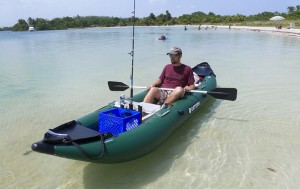 Inflatable fishing kayak